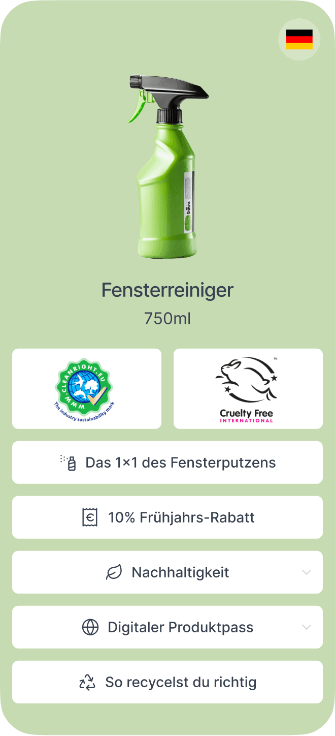 Digital Label: Fensterreiniger